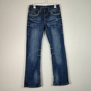 Cowgirl Tuff Co Trailblazer western bootcut rope stitch casual jeans wmns 29x33